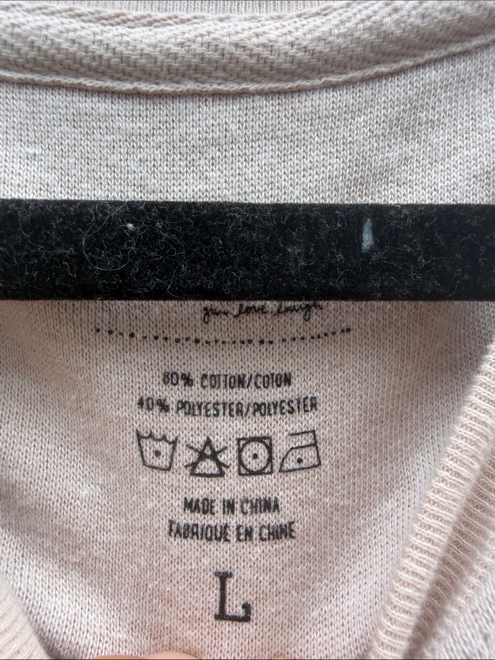 Natural Life Let's Just Go Cream Graphic Crewneck Sweater Size: L - Picture 4 of 9